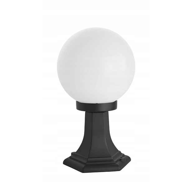 Stojací zahradní lampa ozdobná koule 20 cm bílá nebo kouřová 36 cm Su-ma