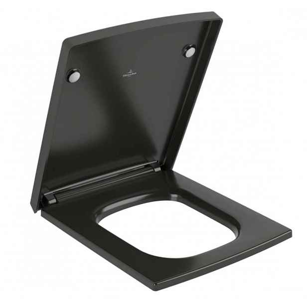 Villeroy & Boch Memento 2.0 - WC sedátko, SoftClosing, QuickRelease, Pure Black 8M24S1R7