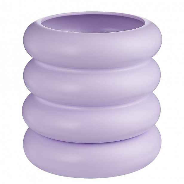Butlers HOOP Květináč s miskou 14 cm - fialová