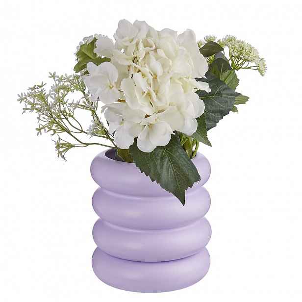 Butlers HOOP Květináč s miskou 14 cm - fialová