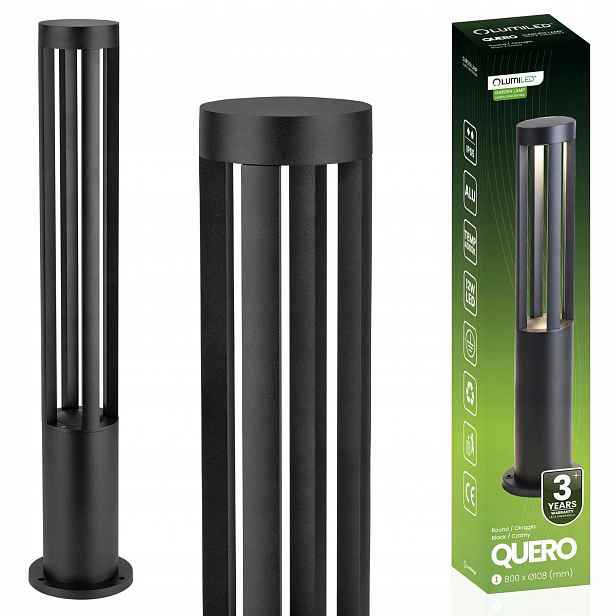 Led zahradní lampa 80 cm sloupek 12W 4000K Quero Lumiled