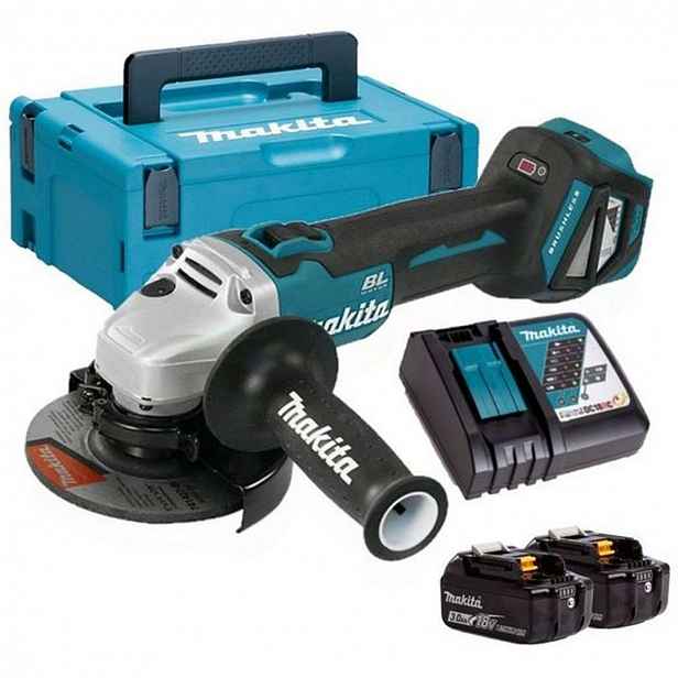 Makita - 18V AKU úhlová bruska 125 mm, 2x aku Li-ion LXT 3,0 Ah, nabíječka DGA511RFJ