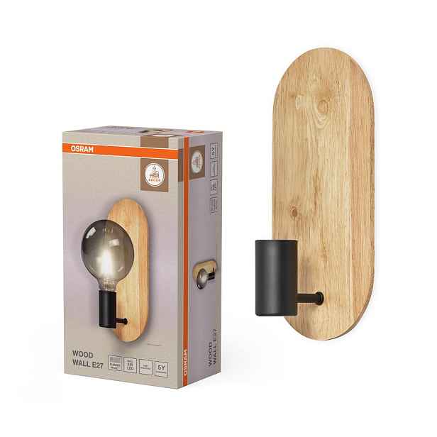 Nástěnná lampa Dekorativní svítidlo E27 Černá Hnědá Dekorace Osram
