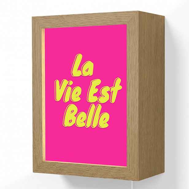 OnlyWow NÁSTĚNNÁ LAMPA Citace - Retro - Pink 15x20 cm