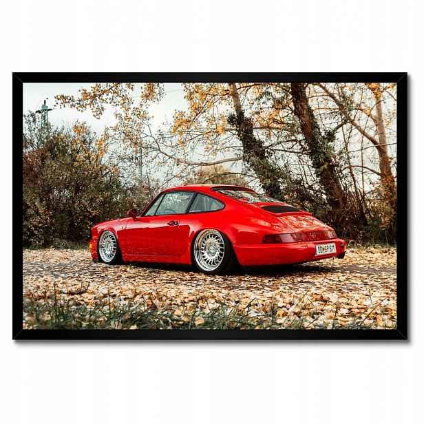 Plakáty v rámu 60x40 Červené Porsche Auto