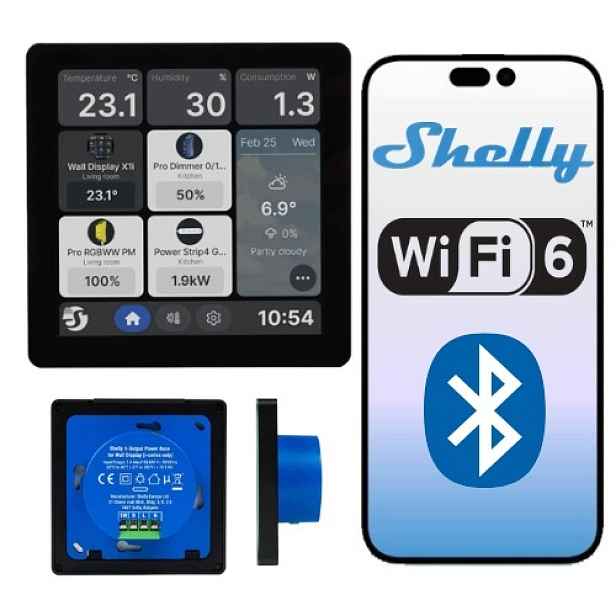 Shelly Wall Display X1i ovládací panel Smart Home WiFi dotykový 4 palce