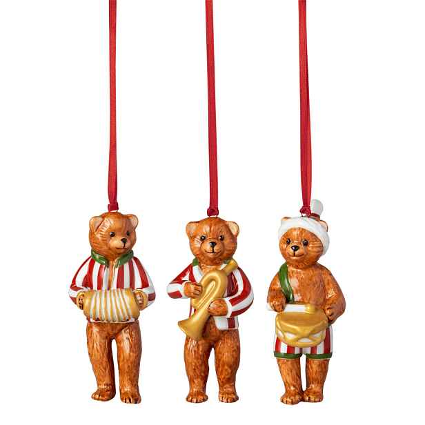 Villeroy & Boch Závěsná vánoční dekorace Nostalgic Ornaments, Medvídci, 3 ks 14-8331-6695