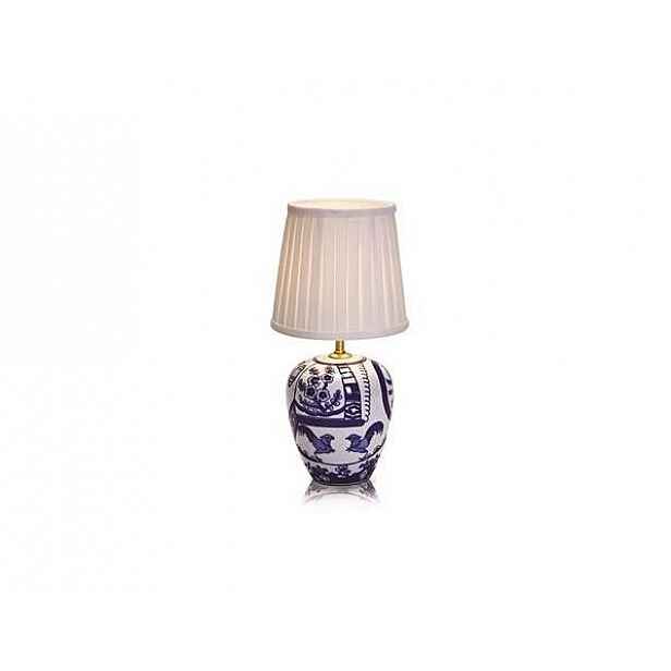 Modro-bílá stolní lampa Markslöjd Goteborg, výška 33 cm