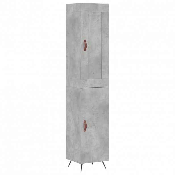 vidaXL Skříň highboard betonově šedá 34,5x34x180 cm kompozitní dřevo