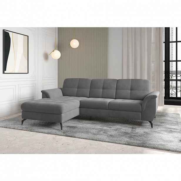 Sit & More ROHOVÁ SEDAČKA, textil, šedá