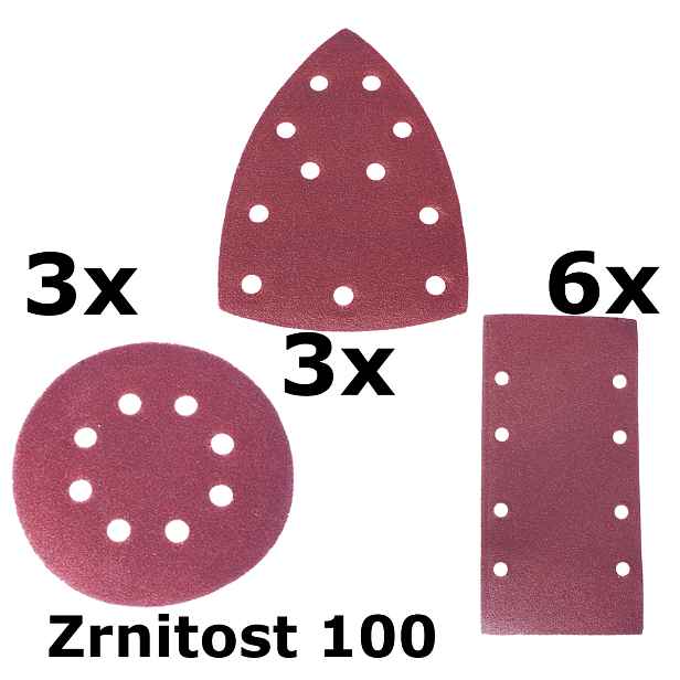 Brusný papír P100 - sada 12ks pro AE3VK20DN ASIST AE3A042