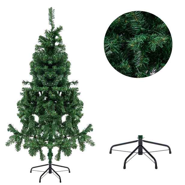 Klasický umělý vánoční stromeček z Pvc 150 cm 400 konců, stojan 47127R