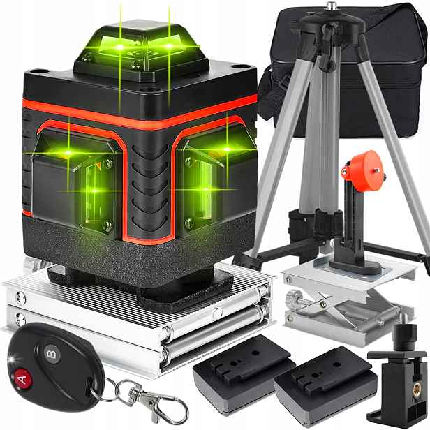 Laserová Vodváha 4D 16 Liniová 360° Křížový Laser Stativ