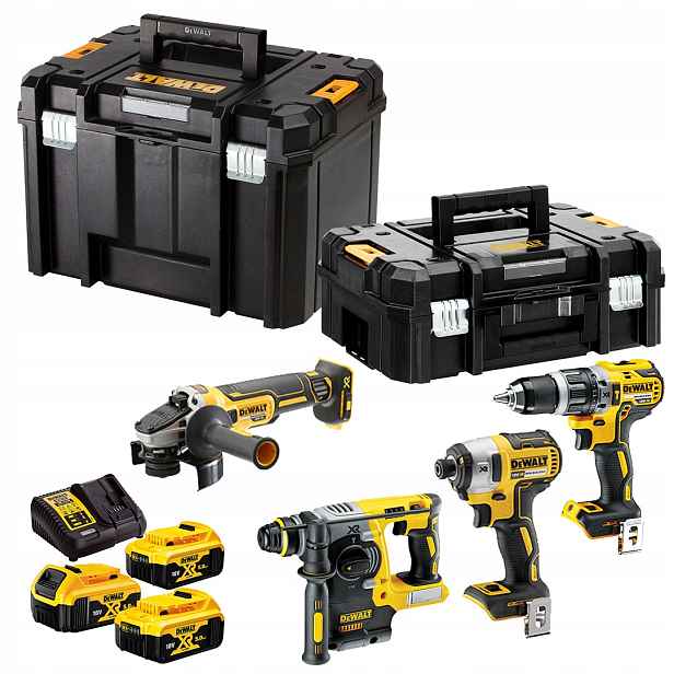 Sada DeWALT DCK422P3T 4 nástrojů 18V DCH273+ DCD796+ DCF887+ DCG405+3x5Ah