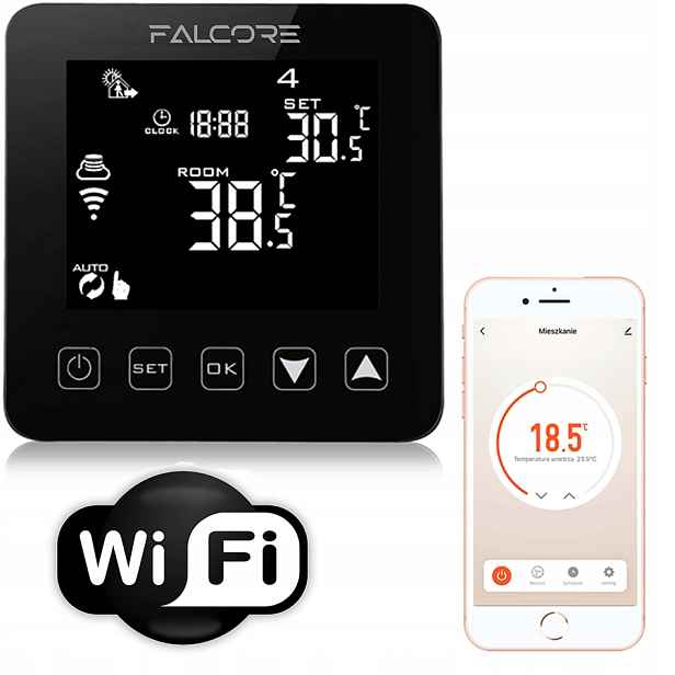 Pokojový termostat, pokojový regulátor, regulátor Falcore PT-503C WiFi