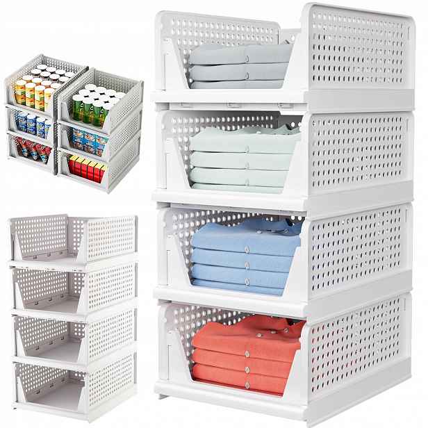 Skládací Krabice Organizer Set 4 Ks Pro Uložení Skříně 43x33x18