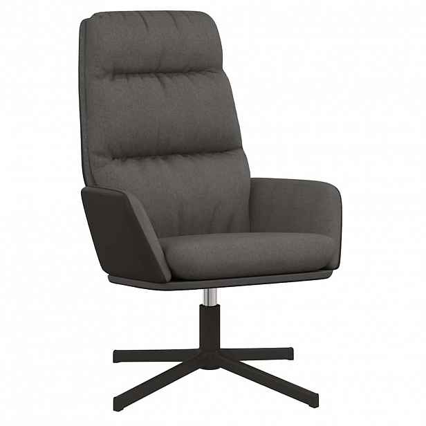 vidaXL Relaxační křeslo tmavě šedé textil