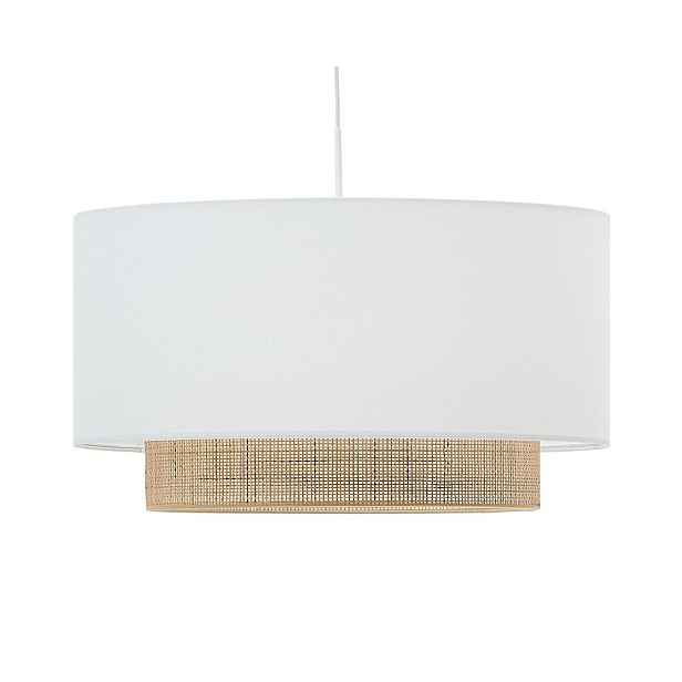 Bílé/v přírodní barvě látkové stínidlo ø 60 cm Erna – Kave Home
