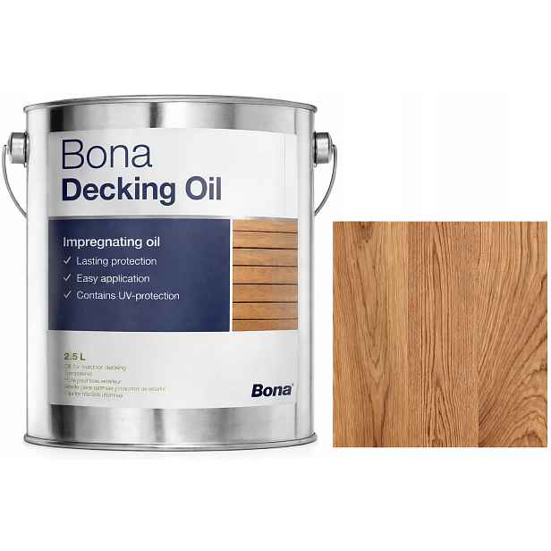 Bona Decking Oil Neutrální olej na terasy a venkovní dřevo 2,5 l