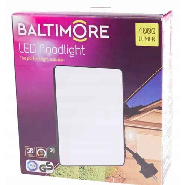 Halogen 4000 lm 222 x 173 x 48 uvnitř i vně White Baltimore