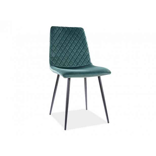 Jídelní židle IRYS VELVET Signal Tmavě zelená