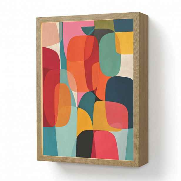 OnlyWow NÁSTĚNNÁ LAMPA S AKUMULÁTOREM Tvary - barevné - abstraktní - letadla 30x40 cm