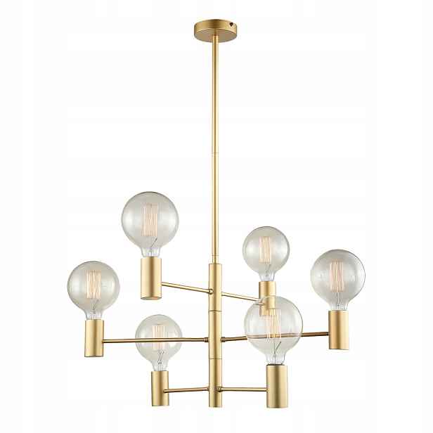 Závěsná lampa lustr zlatý nastavitelný 6 bodů do obývacího pokoje moderní Italux