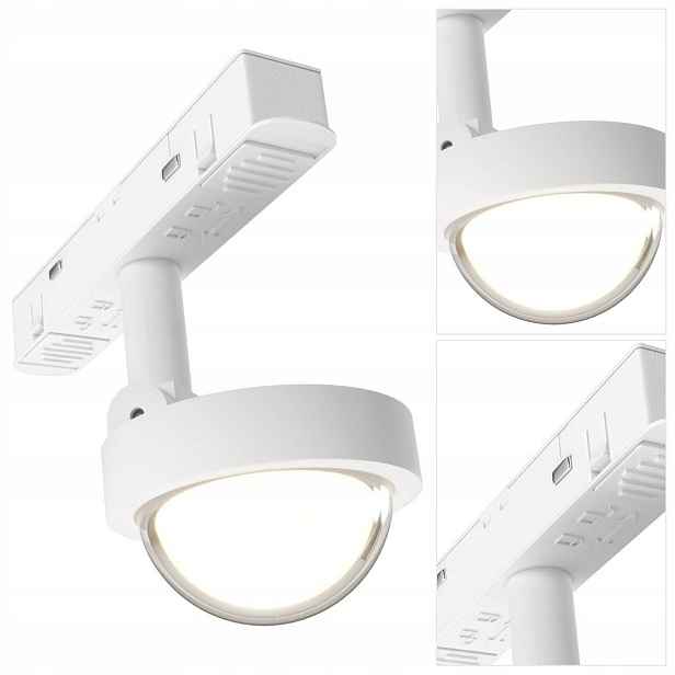 Bílá kolejnicová spotová tyč Magnetic Dec pro ovládání aplikací v ložnici MaxLight