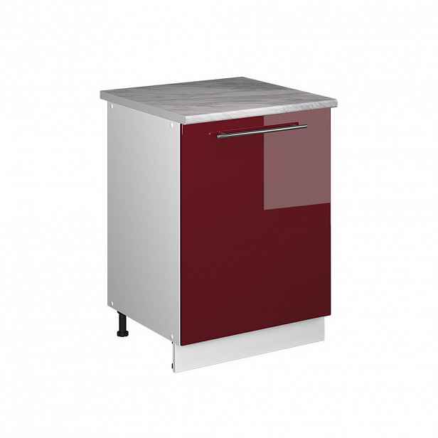 Vicco SKŘÍŇKA POD DŘEZ Fame-Line, Bordó červená vysoký lesk/Bílá, 60 cm