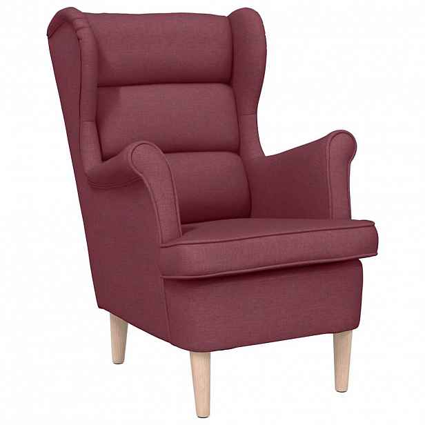 vidaXL Křeslo vínové 74 x 84 x 100 cm textil