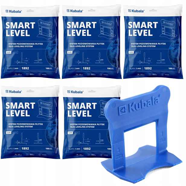 Kubala Smart Level Klipsy Pro Vyrovnávání Dlaždic 1 MM Sada 500 Kusů