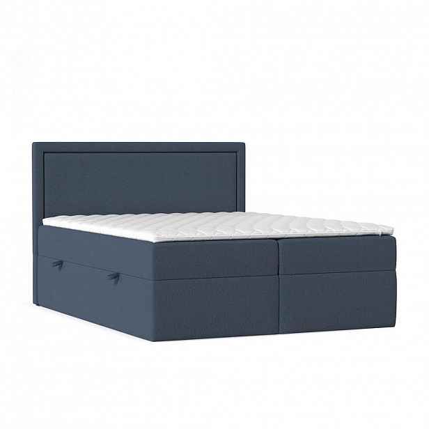AltaBeds KONTINENTÁLNÍ postel JODAN 160/200 cm Tmavě modrá