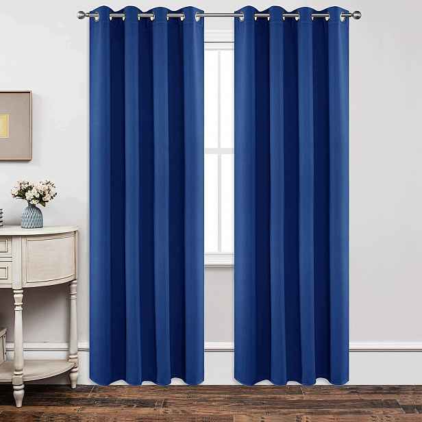 Joydeco Zatemňovací závěsy 2ks 140x260 cm Modré Tepelné