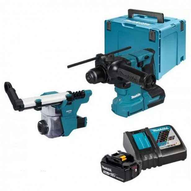 Makita - 18V AKU vrtací kladivo, 2x aku Li-ion LXT 5,0 Ah, nabíječka DHR183RTWJ