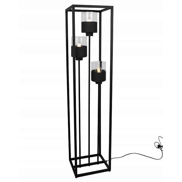 Stojací Lampa Kovová, Černá, 130 CM