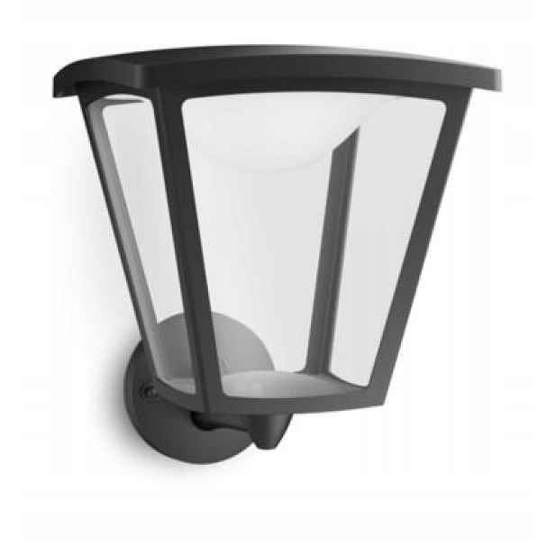 Zahradní nástěnné svítidlo Phillips černé s integrovaným Led zdrojem 4,5 W