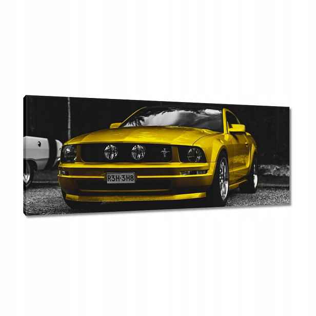 Obrazy 100x40 Žlutý Ford Mustang