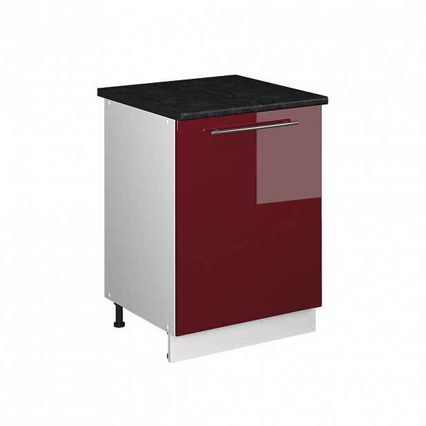 Vicco SKŘÍŇKA POD DŘEZ Fame-Line, Bordó červená vysoký lesk/Bílá, 60 cm