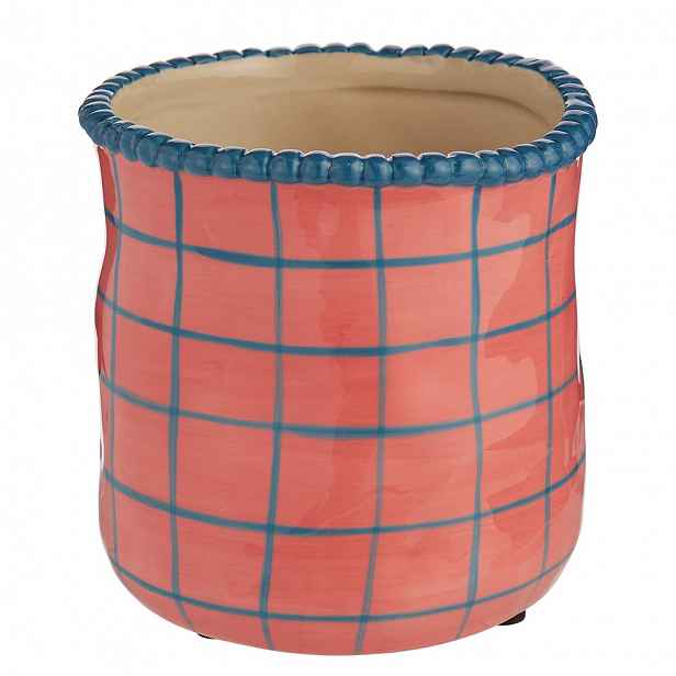 Butlers POTTERY Květináč 13 cm - růžová/modrá