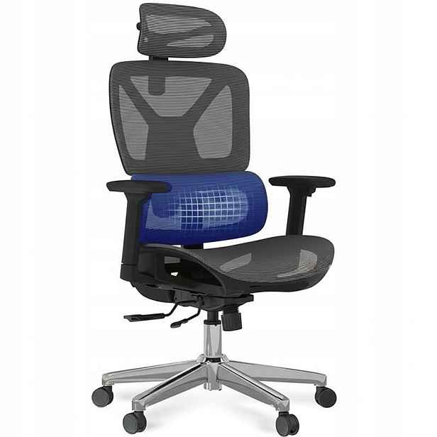 Ergonomické křeslo kancelářská otočná židle tmavě šedé, velmi pohodlné