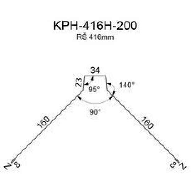 Hřebenáč RS416H-90 SP25 RAL7035 0,50mm 2bm