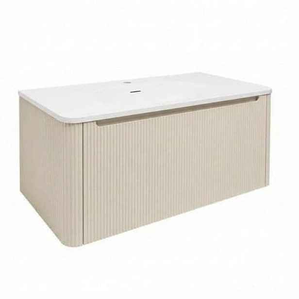 Koupelnová skříňka s umyvadlem Naturel Austen 99x47,5x45 cm clear brown mat AUSTEN100CB