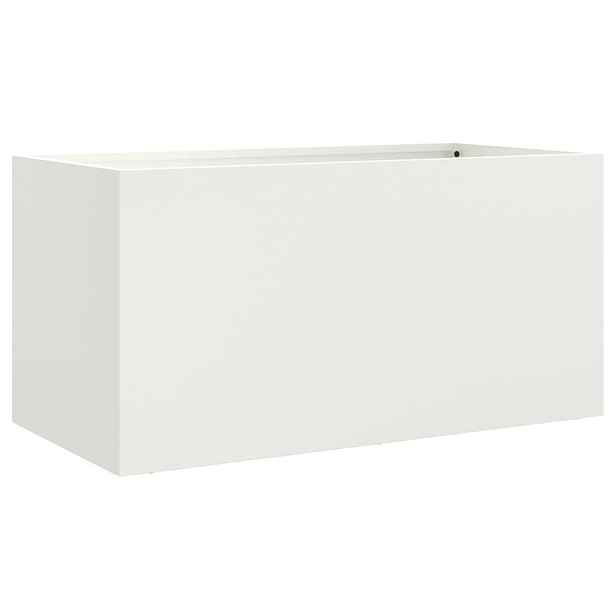 vidaXL Truhlík bílý 62 x 30 x 29 cm ocel