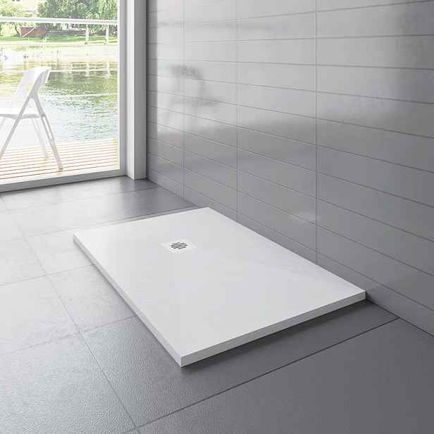 WHITE STAR sprchová vanička z litého mramoru, obdélníková 120x80x3