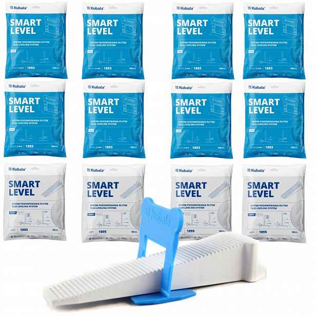 Kubala Smart Level Pro Vyrovnávání Klínových Dlaždic 200 Klipsy 2MM 800 Kusů