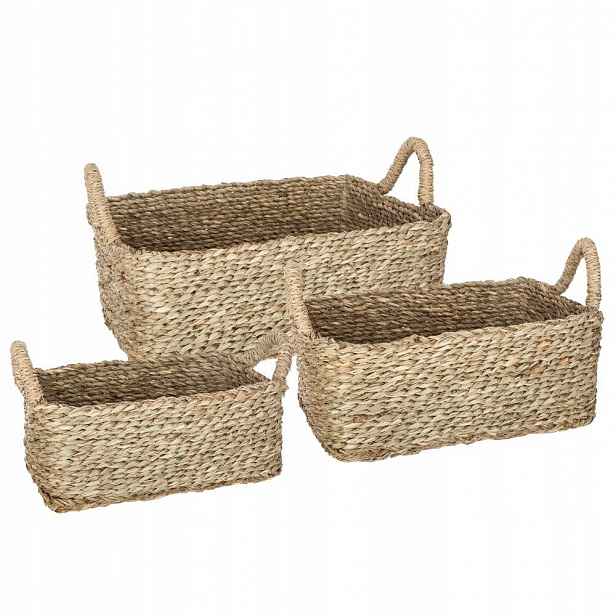 Koš Z Mořské Trávy na kosmetiku Košíky Boho x3