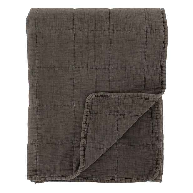 Mocca přehoz s opraným vzhledem Aix Vintage Quilt - 130*180 cm Chic Antique