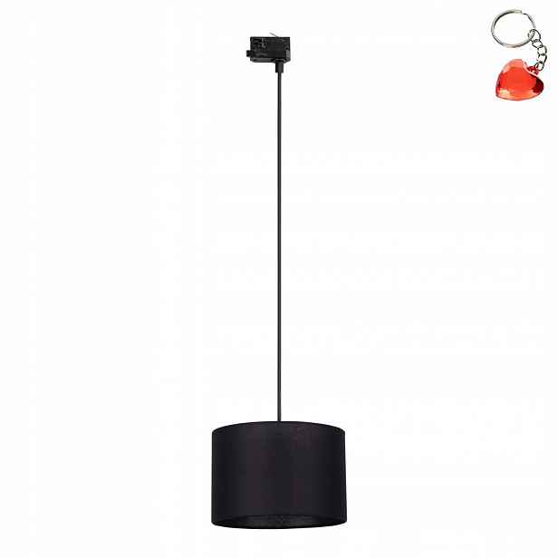 Moderní černé kovové kolejnicové osvětlení 1xE27 8W IP20 Tk Lighting