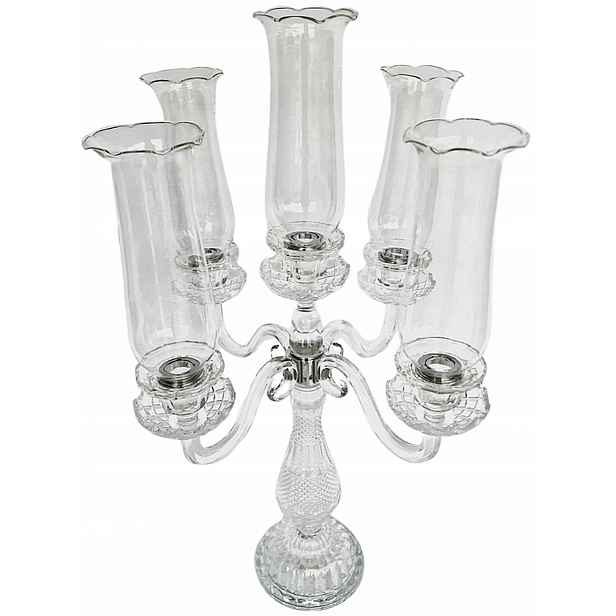 Skleněná kandelábra 69 cm svícen Kandelabr x5 2559-5