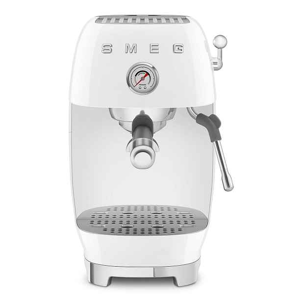 Smeg Pákový kávovar 50's Retro Style s tlakoměrem, ECF03, 15 barů, bílá ECF03WHEU